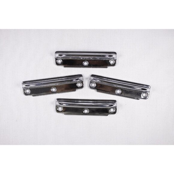 SET of 2 chromed cabinet handles, medical cabinet replacement hardware grips - Picture 4 of 8